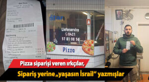Pizza siparişi veren ırkçılar, sipariş yerine „yaşasın İsrail“ yazmışlar
